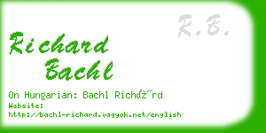 richard bachl business card